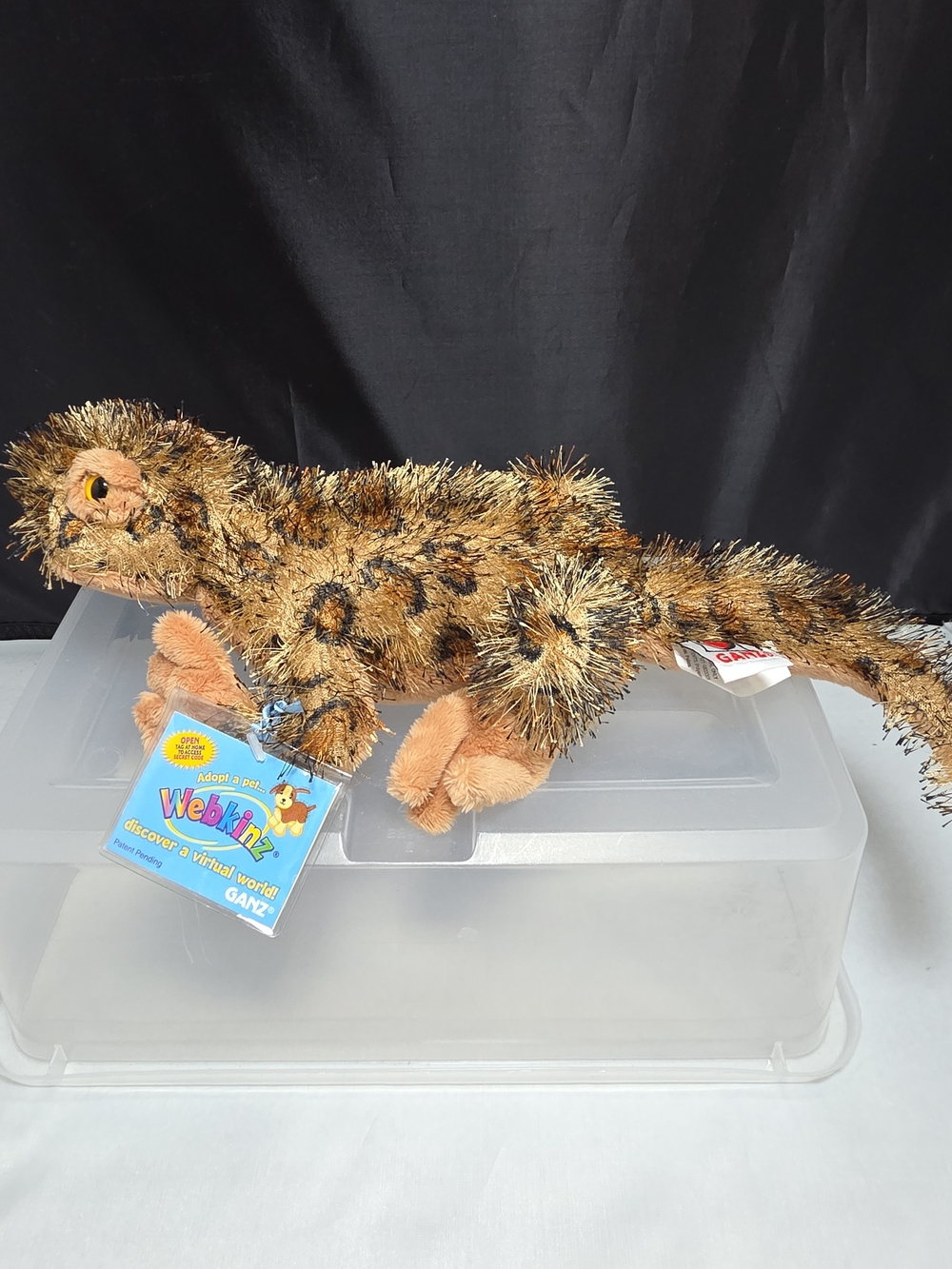 Vintage GANZ Webkinz Leopard Lizard Plush HM198 Sealed Unused Code Tag (P)